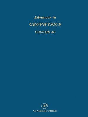 cover image of Advances in Geophysics